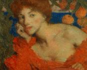 埃德蒙 弗朗索瓦 阿曼 杰 : Sous les Orangers (Femme a Amalfi) , Translated title: Under the Orange Ttrees (Woman in Amalfi)